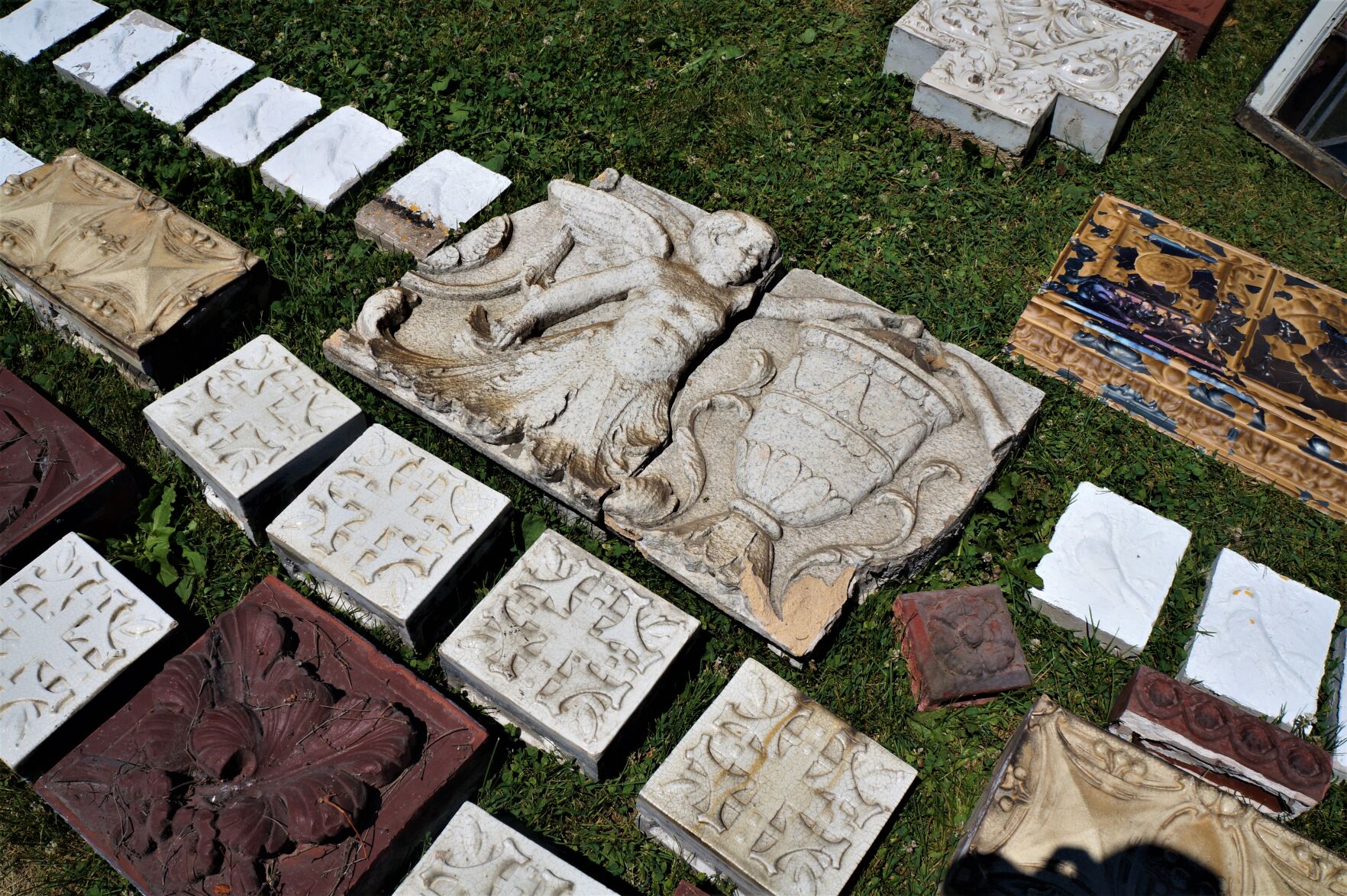 Architectural salvage displayed for sale at the June 26 Elkhorn Antique Flea Market